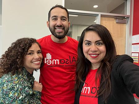 Dr. Vanessa Reynolds, Salvador Lopez and Dr. Aura Cazares